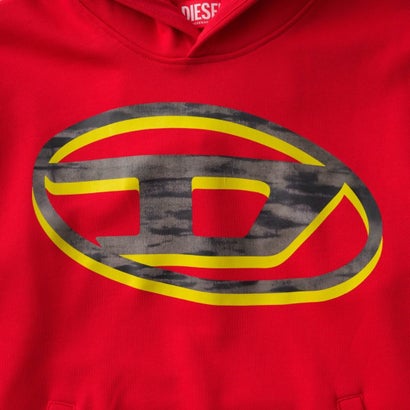 パーカー キッズ HOODIE WITH TWO-TONE OVAL D PRINT J02965 0GEAD （レッド(K405)）｜詳細画像