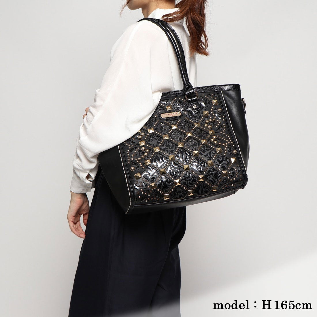 ディノス dinos Nicole lee/ニコル リー スタッズデザイン トート 