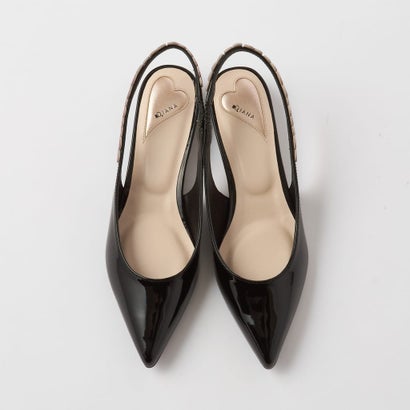 フラットパンプス （黒エナメル）｜詳細画像
