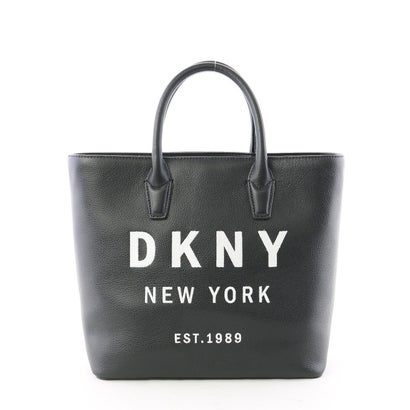 ダナキャランニューヨーク DKNY セール仕入れ☆ブラックレザーｘホワイトスティッチダナキャランニューヨーク DKNY NEW YORKロゴ2WAYバッグ｜詳細画像