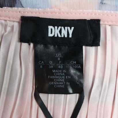 ダナキャランニューヨーク DKNY フローラルシフォンスカート カシュクールワンピース （ピンク）｜詳細画像
