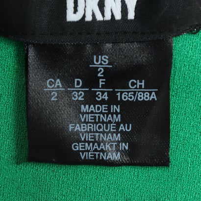 ダナキャランニューヨーク DKNY 綺麗グリーンのフェミニンなフレアワンピース （グリーン）｜詳細画像