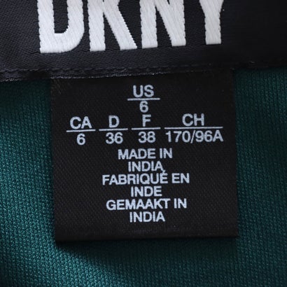 ダナキャランニューヨーク DKNY 襟付きチェーン柄のワンピース （グリーン）｜詳細画像