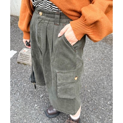 ダブルネーム DOUBLE NAME バミューダカーゴパンツ （ブラック）｜詳細画像
