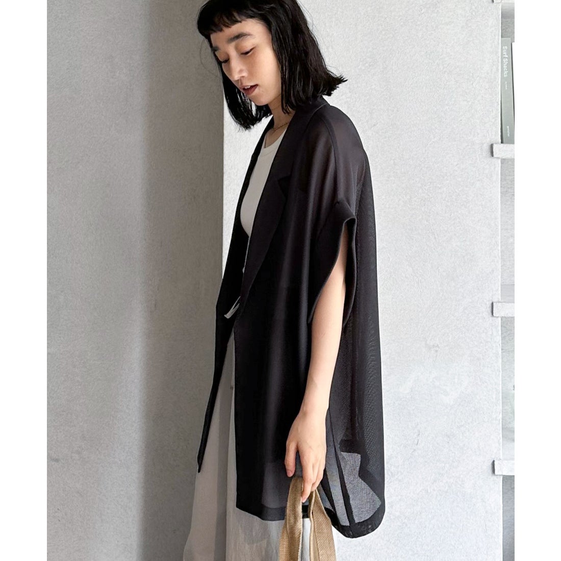 ドゥ アルシーヴ DOUX ARCHIVES メッシュフレンチスリーブジャケット 
