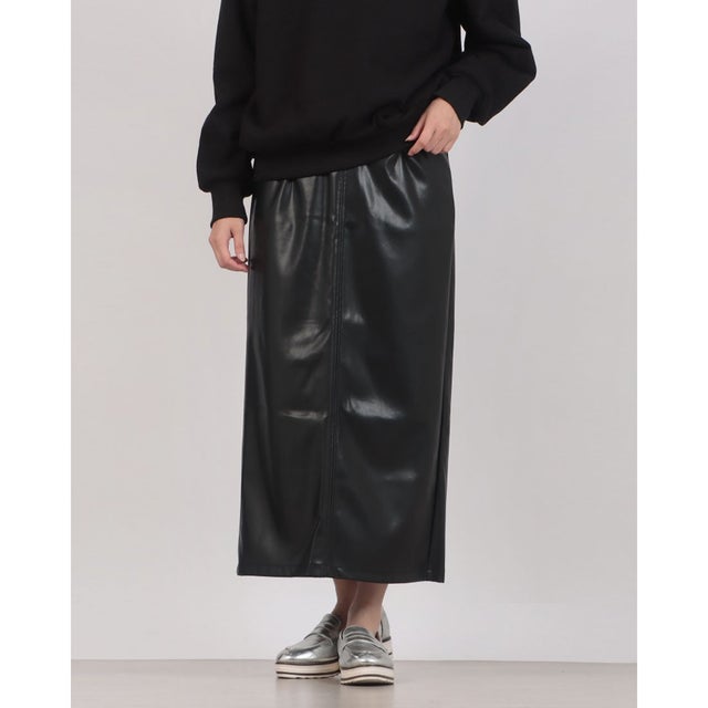 ストレッチレザータイトスカート （BLK）