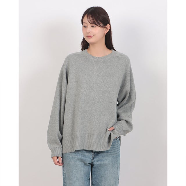 スウェットライクニットプルオーバー （GRY）