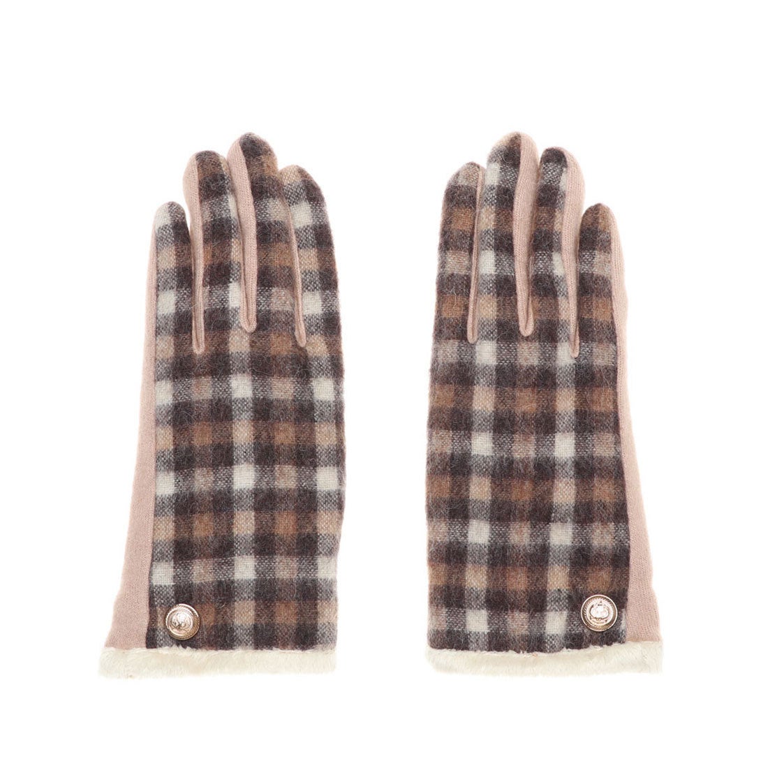 SHOO・LA・RUE/DRESKIP ドレスキップ DRESKIP モチーフ付きふわふわ手袋 （ブラウン） -ファッション通販