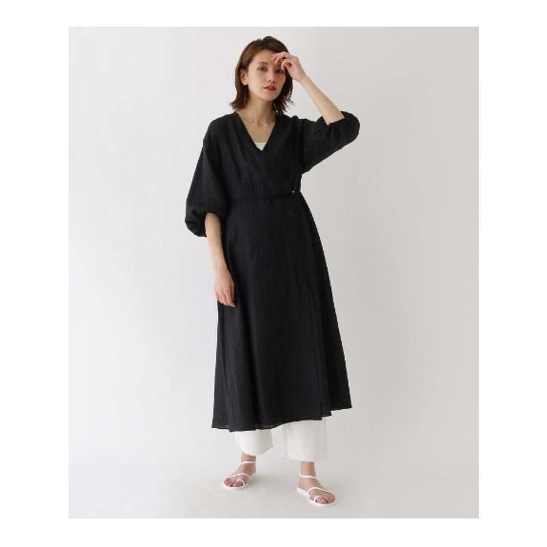 ドレステリア DRESSTERIOR 【洗える】パフスリーブ カシュクール 