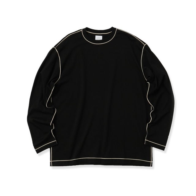 COLOR STITCH LONG SLEEVE T （ブラック(019)）