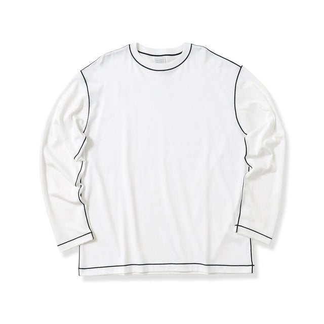 COLOR STITCH LONG SLEEVE T （ホワイト(001)）