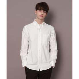 定番OXラウンドカラーシャツ （ホワイト(001)）