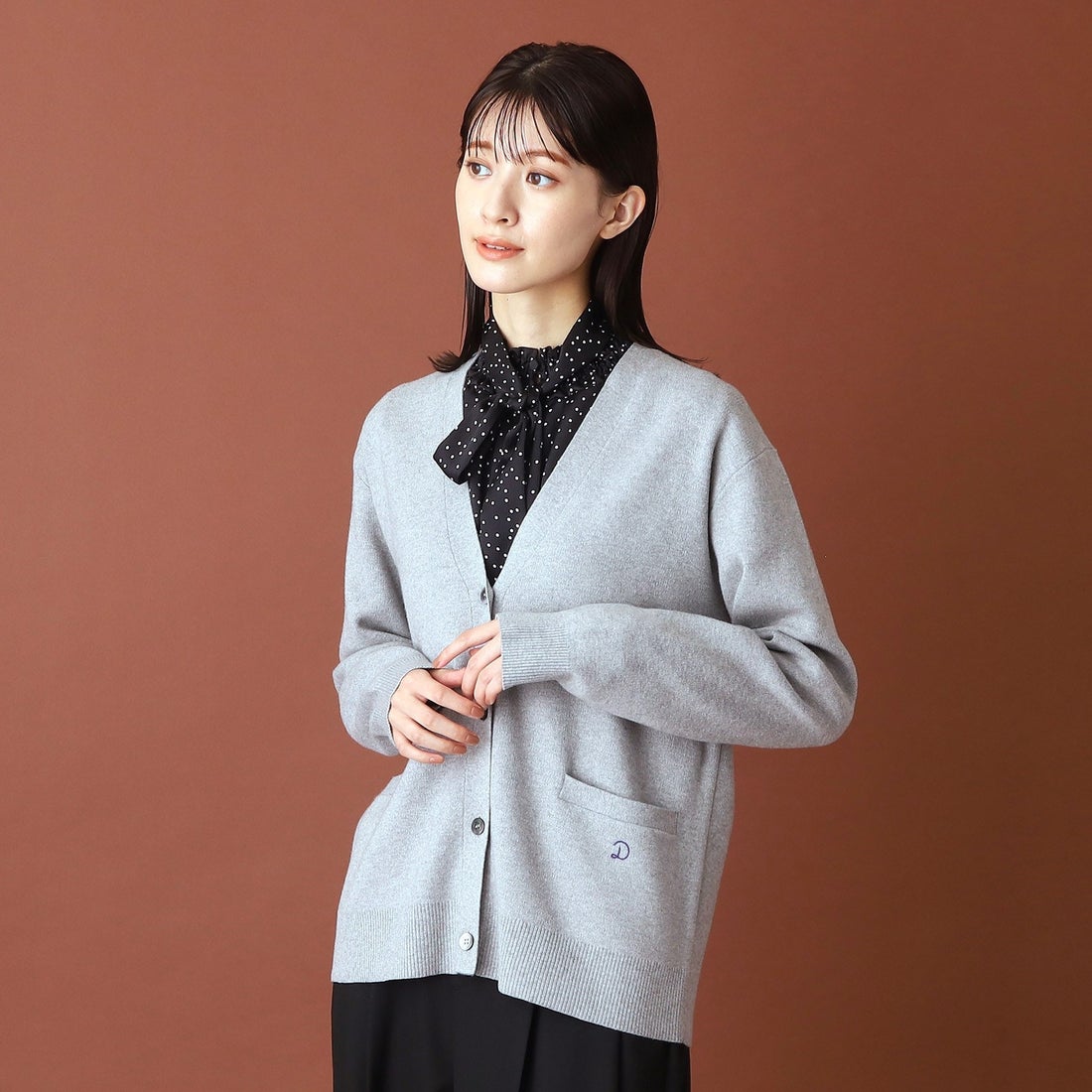 ドレステリア DRESSTERIOR ウォッシャブルコットンカシミヤVネック 
