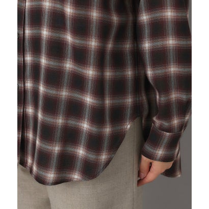 ドレステリア DRESSTERIOR ◆【ウォッシャブル】キュプラウールビエラチェックシャツ （チャコールグレー(214)）｜詳細画像
