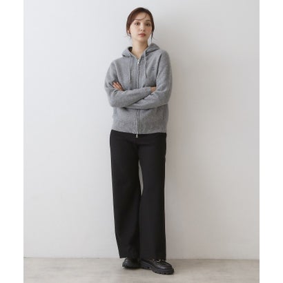 【STORY11月号掲載／日本製】ホールガーメント（R） ウールカシミヤ ジップパーカー （ミントグリーン(021)）｜詳細画像