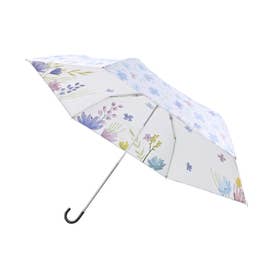 傘 折りたたみ傘 晴雨兼用 日傘 雨傘 花柄 （オフホワイト）