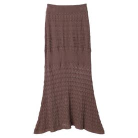 透かし編みフレアスカート （MOCHA）