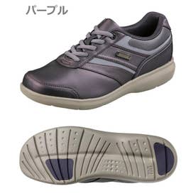 リファインド スニーカー レディース OF009 REFINED O009WP 幅広4E 防水 （パープル）