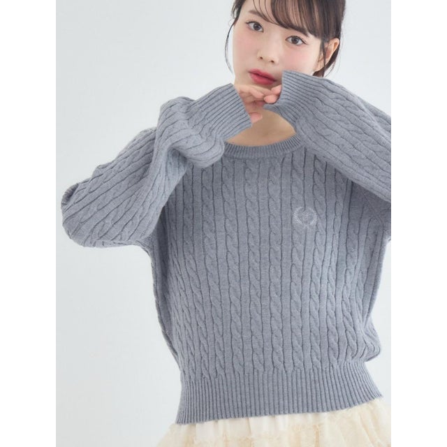 ラメ混ケーブルNTPO （GRY1）