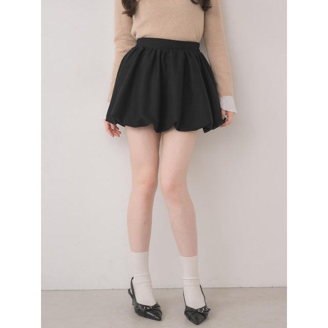 ヘリンボーンバルーンスカート （BLK1）