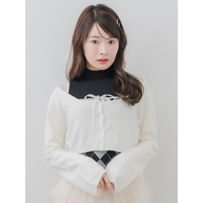【セットアイテム】アーガイルニット＆ボレロSET （BLK1）｜詳細画像