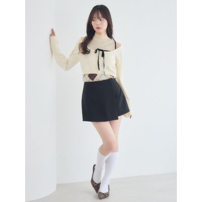 【セットアイテム】アーガイルニット＆ボレロSET （BLK1）｜詳細画像
