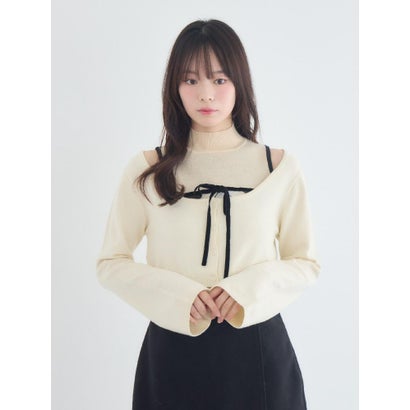 【セットアイテム】アーガイルニット＆ボレロSET （BLK1）｜詳細画像