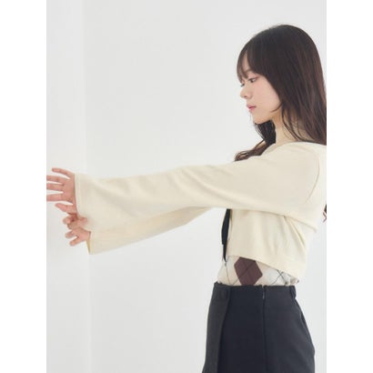 【セットアイテム】アーガイルニット＆ボレロSET （BLK1）｜詳細画像