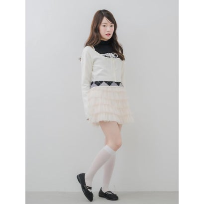 【セットアイテム】アーガイルニット＆ボレロSET （BLK1）｜詳細画像