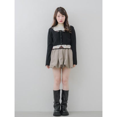 【セットアイテム】アーガイルニット＆ボレロSET （BEG0）｜詳細画像