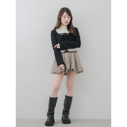 【セットアイテム】アーガイルニット＆ボレロSET （WHT4）｜詳細画像