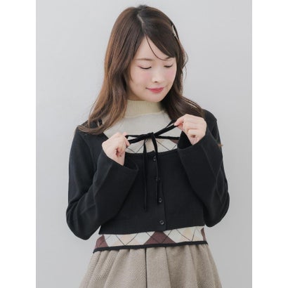 【セットアイテム】アーガイルニット＆ボレロSET （WHT4）｜詳細画像