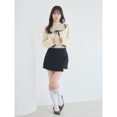 【セットアイテム】アーガイルニット＆ボレロSET （WHT4）｜詳細画像