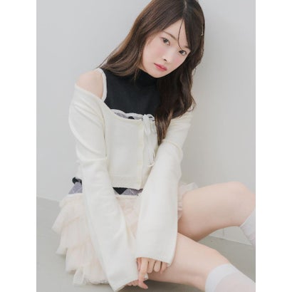 【セットアイテム】アーガイルニット＆ボレロSET （WHT4）｜詳細画像