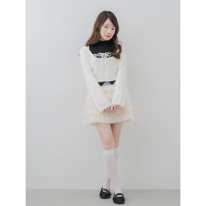 【セットアイテム】アーガイルニット＆ボレロSET （WHT4）｜詳細画像