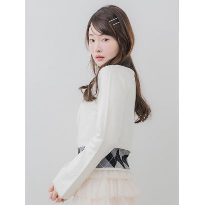 【セットアイテム】アーガイルニット＆ボレロSET （WHT4）｜詳細画像