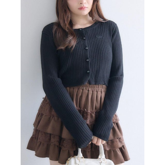 ショートニットカーデ （BLK1）