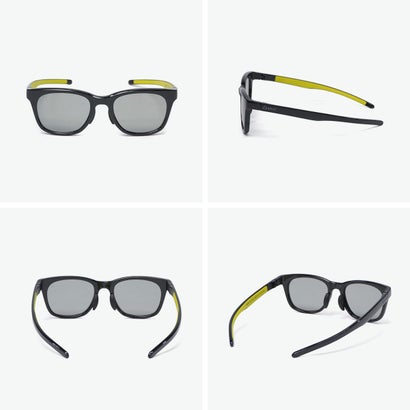 アイヴォル Eyevol サングラス メンズ レディース 偏光 スポーツ ゴルフ UVカット 紫外線カット UV ウェリントン 紫外線 紫外線対策 登山 野球 運転 テニス 運動 偏光レンズ 軽量 日本製 SHAW (52) （ブラック×Mグレー2(偏光)）｜詳細画像