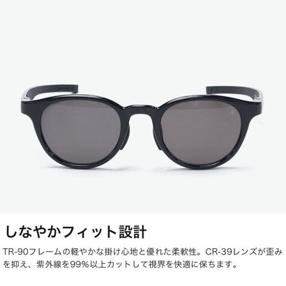 アイヴォル Eyevol サングラス メンズ レディース スポーツ ゴルフ アイボル ランニング ドライブ 運転 ブランド UV 紫外線 紫外線カット ボストン UV99.9%カット 日本製 シンプル ABELL(49) （BK-DG-MGY-M.GRY）｜詳細画像