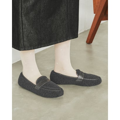 【26AW】エマ フランシス Emma Francis ボア ローファー （グレー ボア）｜詳細画像