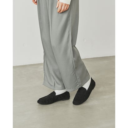 【26AW】エマ フランシス Emma Francis ギャザー ローファー （ブラック スエード）｜詳細画像