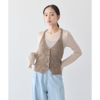ホルターネックセットニット （ベージュ）｜詳細画像