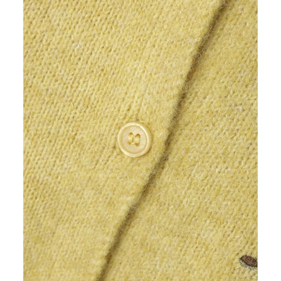 フラワー刺繍クルーネックカーディガン （ライトブルー）｜詳細画像