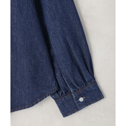 フリルフリンジデニムブラウス （インディゴ）｜詳細画像
