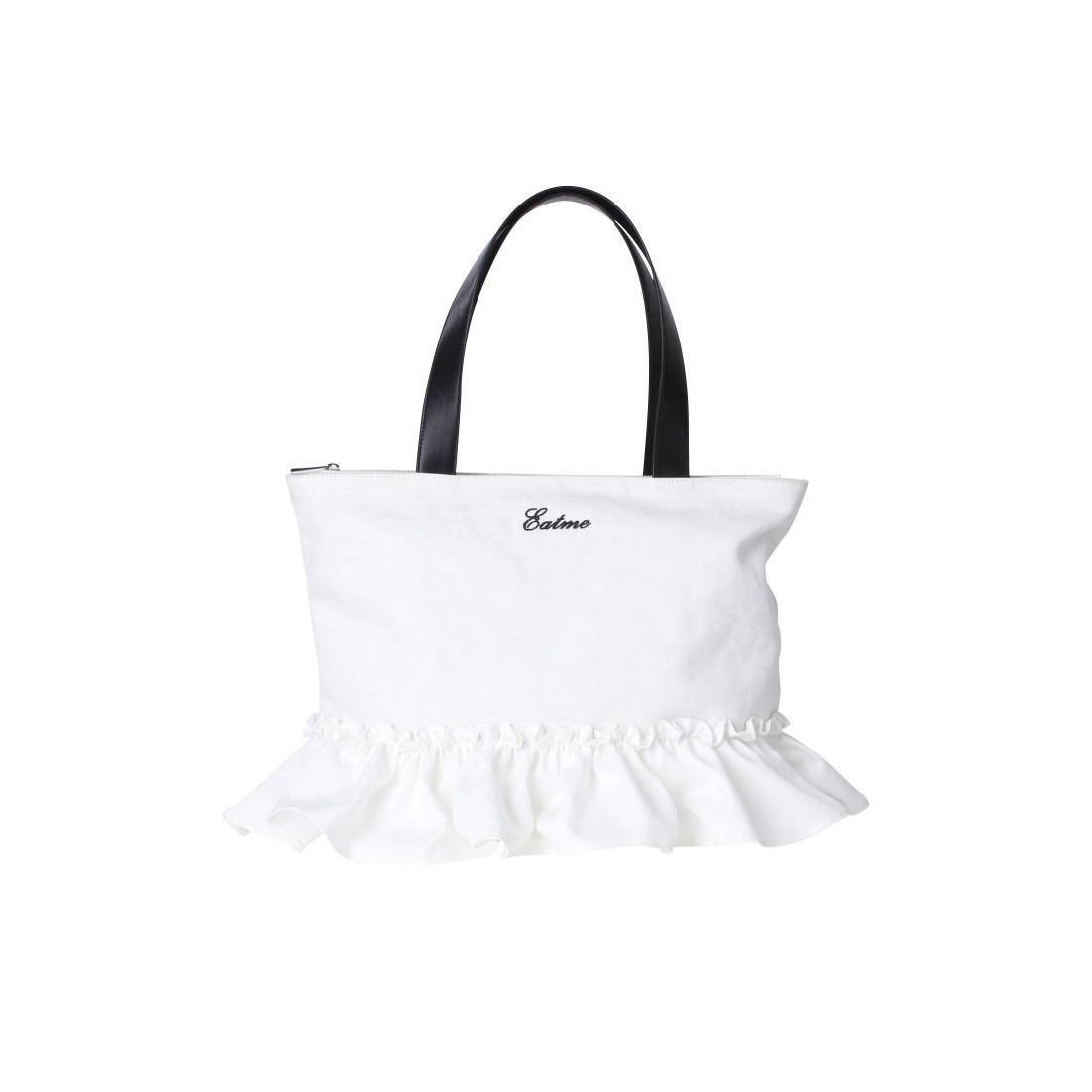 EATME フリルキャンバストートBAG（ホワイト） -靴＆ファッション通販 