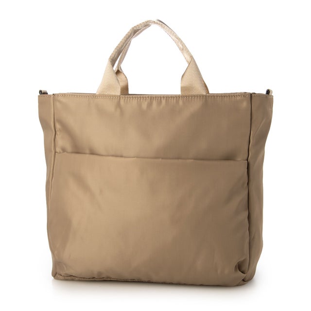 E8339 N/TWILL 8POCKET 2W TOTE （ベージュ）