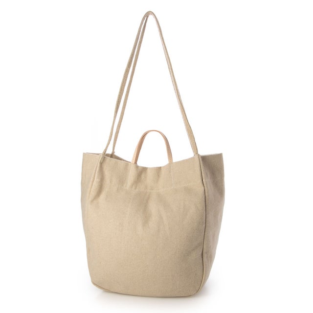 E8333 BRUSHED LINEN 2WAY TOTE （ナチュラル）