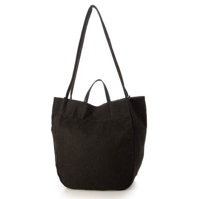E8333 BRUSHED LINEN 2WAY TOTE （ブラック）