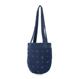 E8255 VELVET BEADED TOTE （ブルー）
