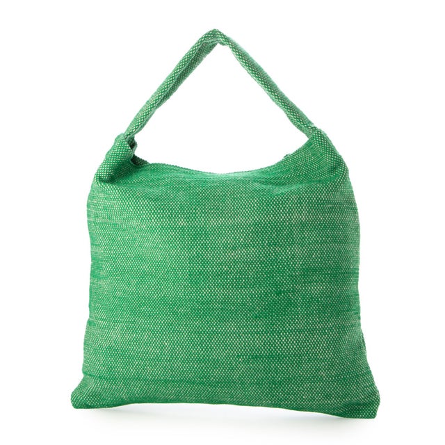 E7341 HANDWOVEN 1 HNDL TOTE （グリーン）
